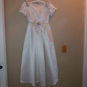 Elegant White Kids Formal Dress